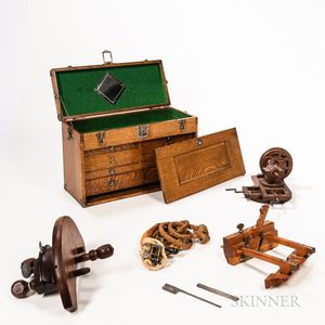 Three Early Tools, Patent Model, and a Tool Chest