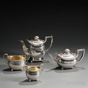 Four-piece George III Sterling Silver Tea Service