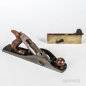 Stanley No. 10 Carriage Maker's Rabbet Plane and a Brass Rabbet Plane