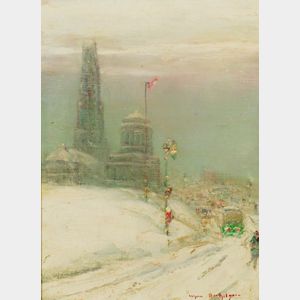 Johann Berthelsen (American, 1883-1972) Winter Day in the City