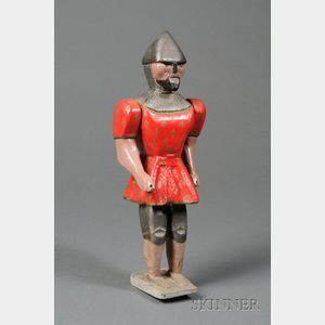 Polychrome Painted Soldier Whirligig Figure