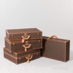 Four-piece Suite of Louis Vuitton Luggage