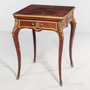 Paul Sormani Louis XV-style Kingwood-veneered Table a Jeu