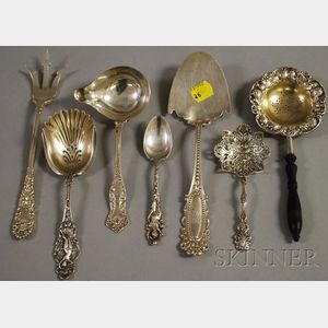 Seven Sterling Silver Serving Items