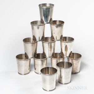 Twelve Frank Whiting & Co. Sterling Silver Julep Cups