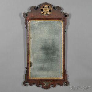 Chippendale Walnut and Gilt Gesso Looking Glass