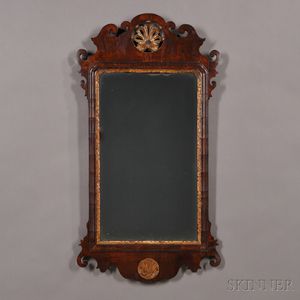 Chippendale Walnut and Gilt-gesso Mirror