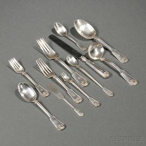 Tiffany & Co. Shell and Thread Pattern Sterling Silver Flatware Service