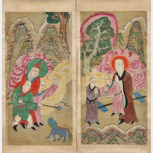 Two Scrolls of Daoist Paintings
