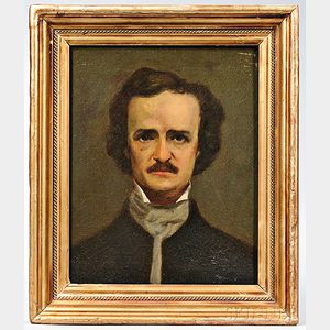 Poe, Edgar Allan (1809-1849) Unsigned Portrait.