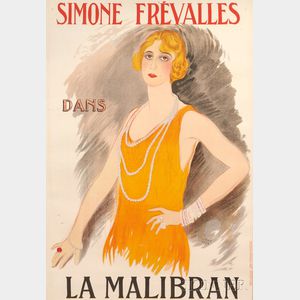 Marcel Vertès (French, 1895-1961) Simone Frevalles dans La Malibran