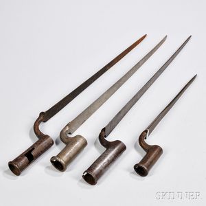 Four British Socket Bayonets