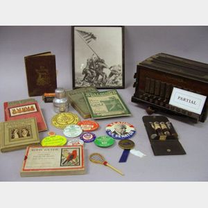 Lot of 19th and 20th Century Ephemera, Collectibles, Books, and a Hohner Accordion.