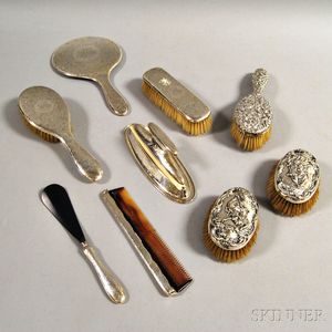 Two Sterling Silver Vanity Sets