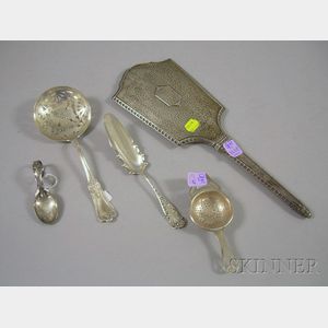 Five Silver Serving and Vanity Items