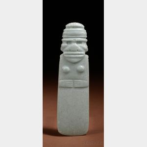 Pre-Columbian Carved Jade Celt