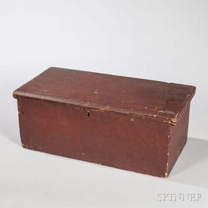 Red-painted Pine Bible Box