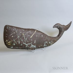 Molded Sheet Copper Whale Weathervane