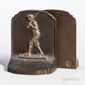 Pair of Golfer Bookends