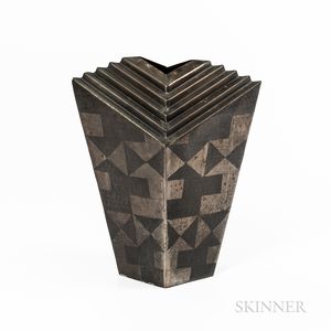Art Deco-style Aluminum Vase