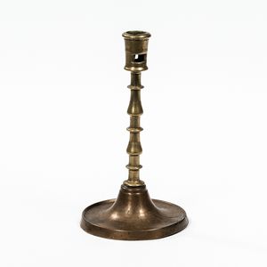 Early Flemish Brass Candlestick