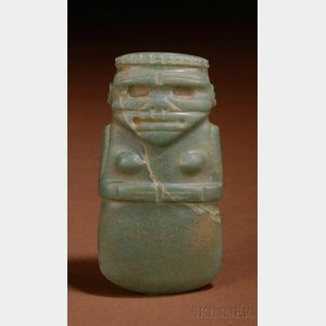 Pre-Columbian Carved Jade Celt