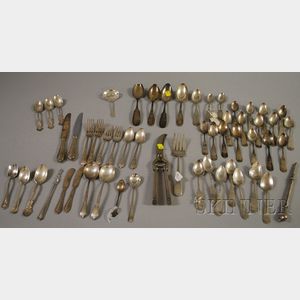 Group of Assorted Coin and Sterling Silver Flatware