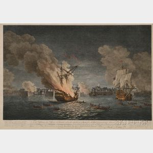 John Boydell, publisher (British, 1719-1804),P.C. Canot, engraver, After R. Paton To the Captains, other Officers & Seamen who... burn