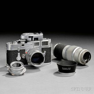 Leica M3 Double Stroke with Three Lenses