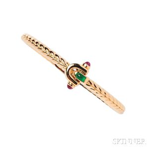 18kt Gold Gem-set Bracelet, Carvin French