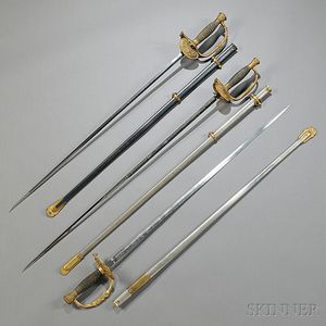Three Model 1860 Staff & Field Officer's Swords