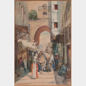Anna Rychter-May (German, 1865-1955) Old City, Jerusalem
