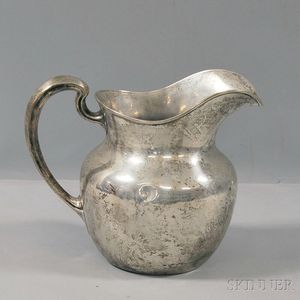 Monogrammed Gorham Sterling Silver Six-pint Water Pitcher