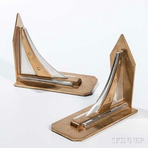 Pair of Mixed Metal Bookends