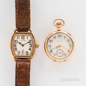 Two Waltham 14kt Gold Watches