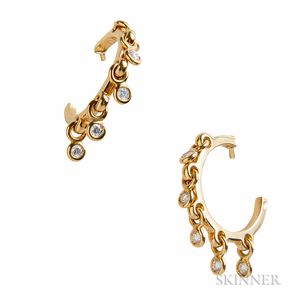 18kt Gold and Diamond Earrings, Dior