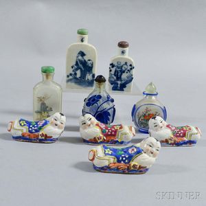 Nine Ceramic and Glass Items