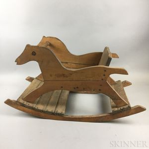 Carved Maple Rocking Horse