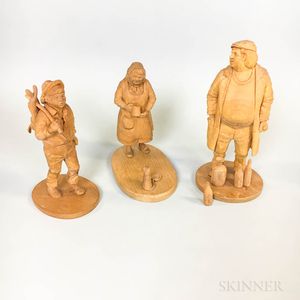 Three Keith Parker Wood Carvings