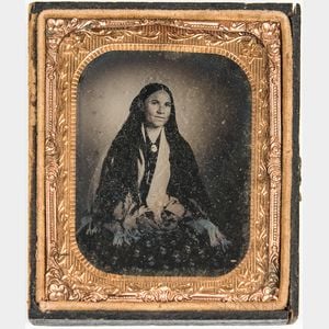 Tintype of a Young Native American Woman