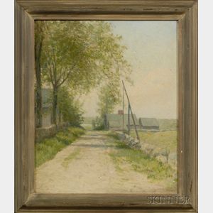 Attributed to Charles Drew Cahoon (Massachusetts, 1861-1951) A Cape Cod Village Lane.