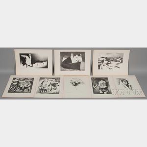 Kenneth Adams (American, 1897-1966) Portfolio of Eight Prints