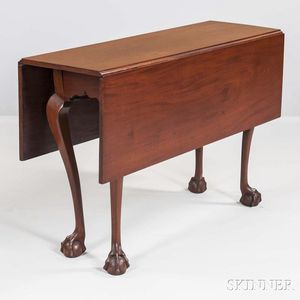 Carved Mahogany Drop-leaf Table