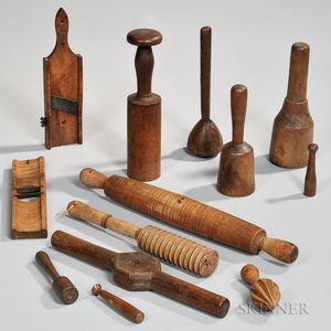 Collection of Wooden Household Implements