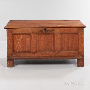 Oak and Pine Joined Chest "IS 1694,"