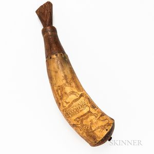 "Tories Marching" Priming Powder Horn