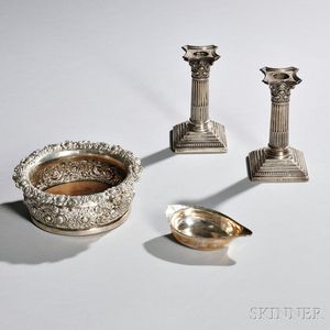 Four Pieces of English Sterling Silver Tableware
