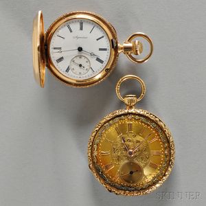 Two Swiss 14kt Gold Watches