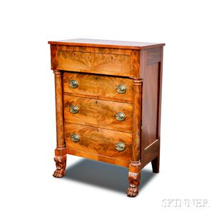 Classical Carved Mahogany Chest of Drawers