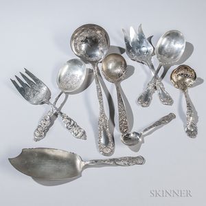 Nine Pieces of American Sterling Silver Flatware